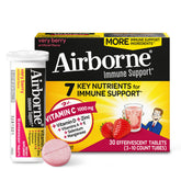 Airborne 1000mg Vitamin C with Vitamin D and Zinc immune support tablet, berry flavor.