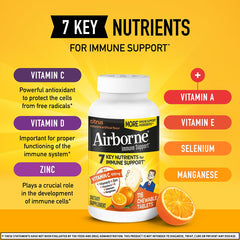 Airborne label highlighting Vitamin C and Zinc content