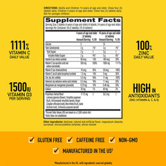 Close-up of Airborne chewable tablets showing citrus flavor