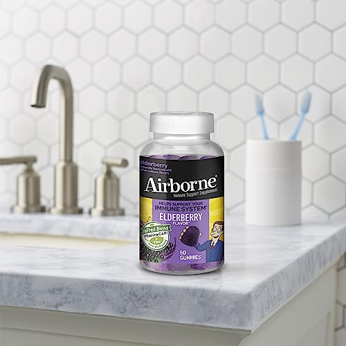 Nutrition label and packaging for Airborne Gummies