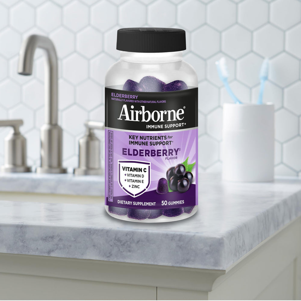Airborne Elderberry Gummies daily chew two recommended
