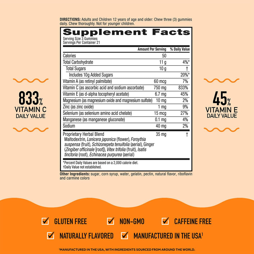 Gluten-free label on Airborne packaging