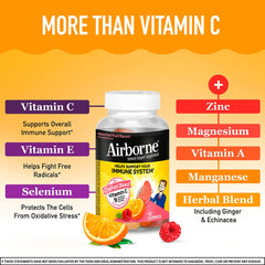 Assorted fruit flavor Airborne gummies (berry and citrus)