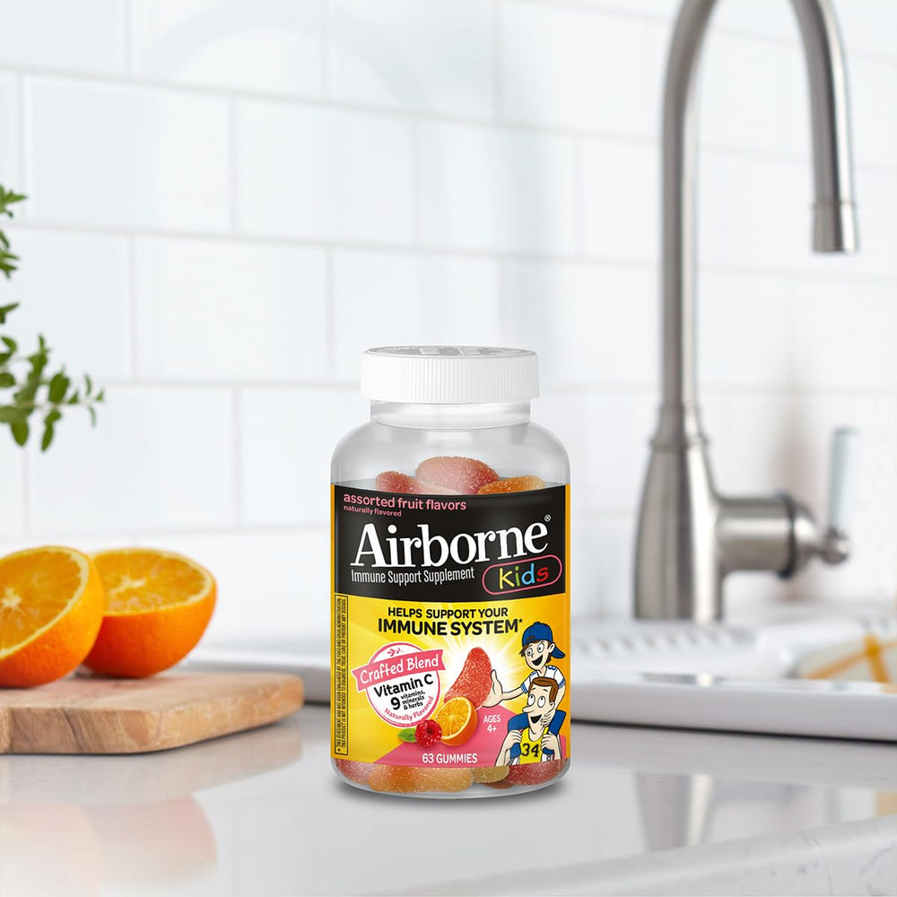 Gluten-free label on Airborne Kids gummies packaging