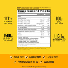 Airborne Vitamin D3 15000 IU and zinc for immune function.