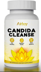 Airboy Candida Cleanse bottle front with 60 capsules for a 30-day supply.
