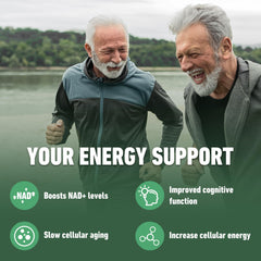 Lifestyle concept image showing energy and focus from NAD booster