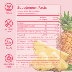 Pineapple gummies on a light background