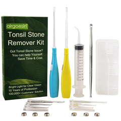 Airgoesin 6.75-inch LED tonsil stone remover with soft silicone cap