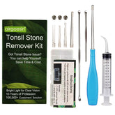 Airgoesin Upgraded Tonsil Stone Remover Tool blue with LED light