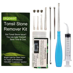 Airgoesin Upgraded Tonsil Stone Remover Tool blue with LED light