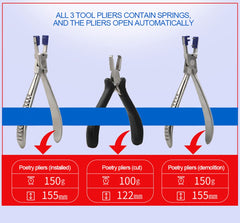 Compact portable eyewear repair kit in blue box