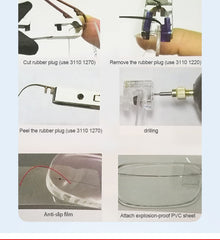 Hands using pliers to adjust rimless frame
