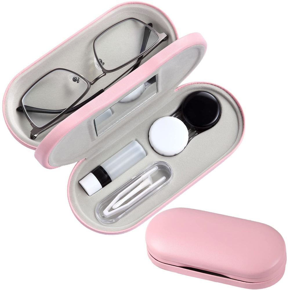 Exterior view of AITIME marble 2-in-1 contact lens case and eyeglasses case