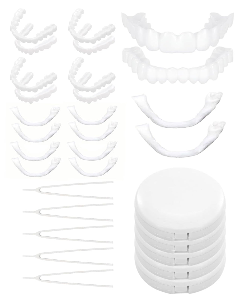 Aiuulu 5 Sets Snap-On Veneers packaging and case