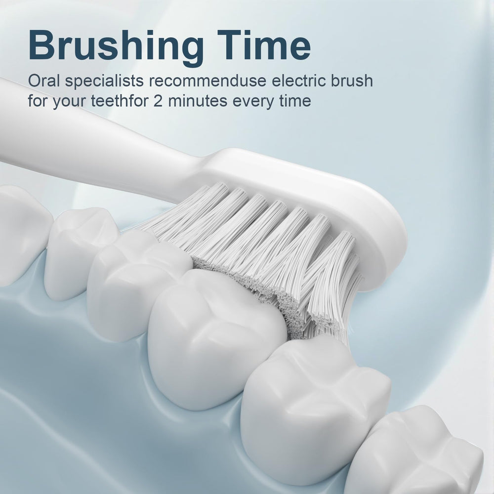 AJELU toothbrush set packaging showing eight heads