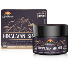 Pack of 4 Ajoblanco Shilajit Resin with usage guide