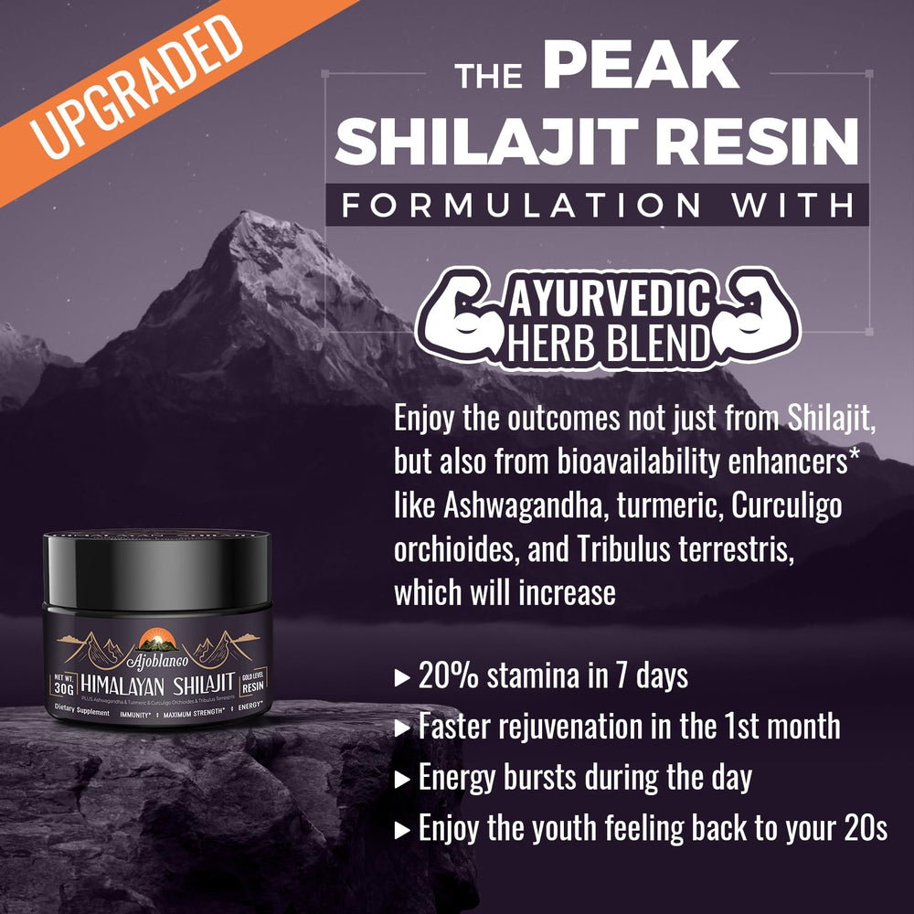 Shilajit Resin with 85+ minerals and fulvic acid