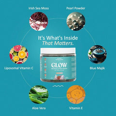 Key ingredients highlight: Irish Sea Moss, Vitamin C, Aloe Vera, Pearl Powder