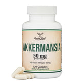Akkermansia muciniphila probiotic bottle manufactured in the USA, gluten-free and non-GMO