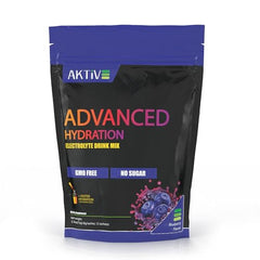 Aktive Supplements blueberry electrolyte packets pour into water for quick mix