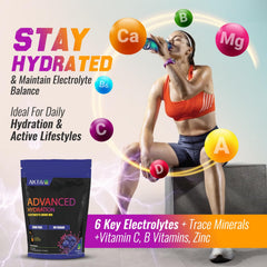 Aktive Supplements blueberry electrolyte packaging box on shelf