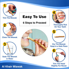 Vacuum-sealed packaging of Al Khair Miswak sticks
