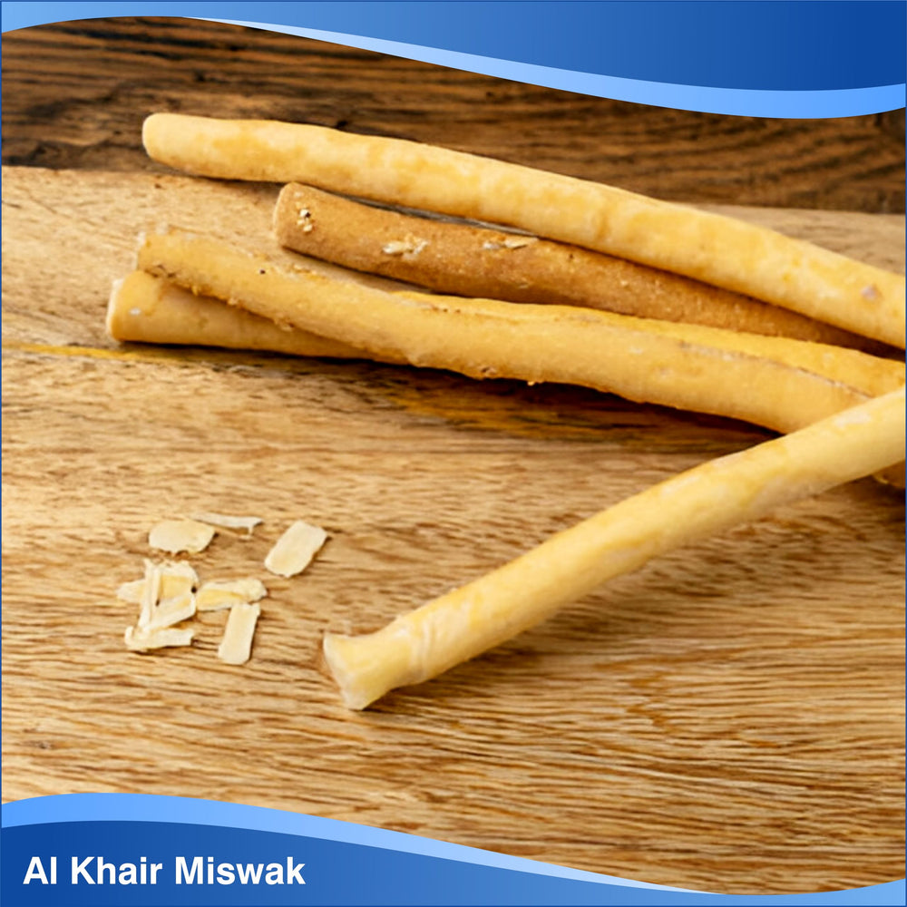 Miswak stick in use for thorough cleaning of teeth