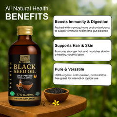 Graphic indicating cold-pressed production of AL-TAQWA Black Seed Oil