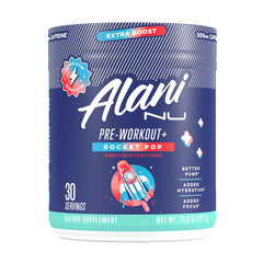 Alani Nu Pre Workout+ Rocket POP bottle front view