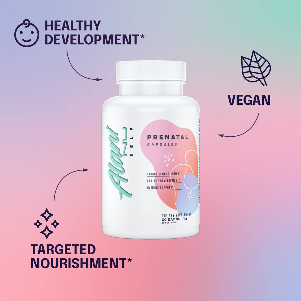 Lifestyle image: pregnant woman taking prenatal vitamins