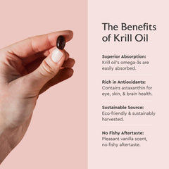 Astaxanthin-rich krill oil softgels