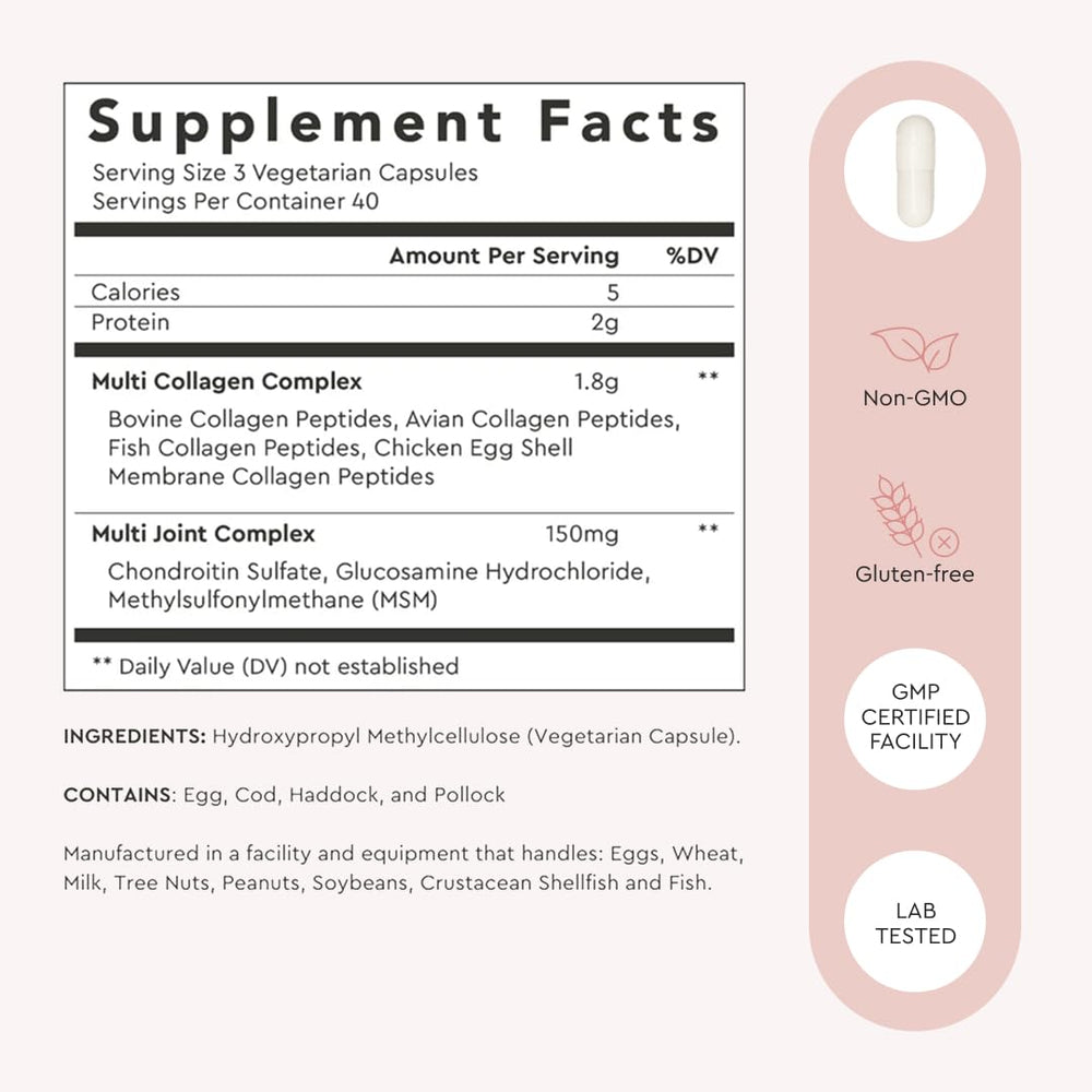 Chicken bone broth collagen capsules