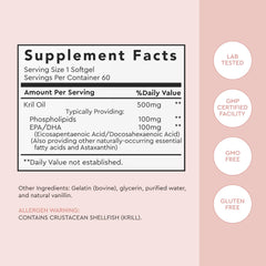 Non-GMO krill oil label