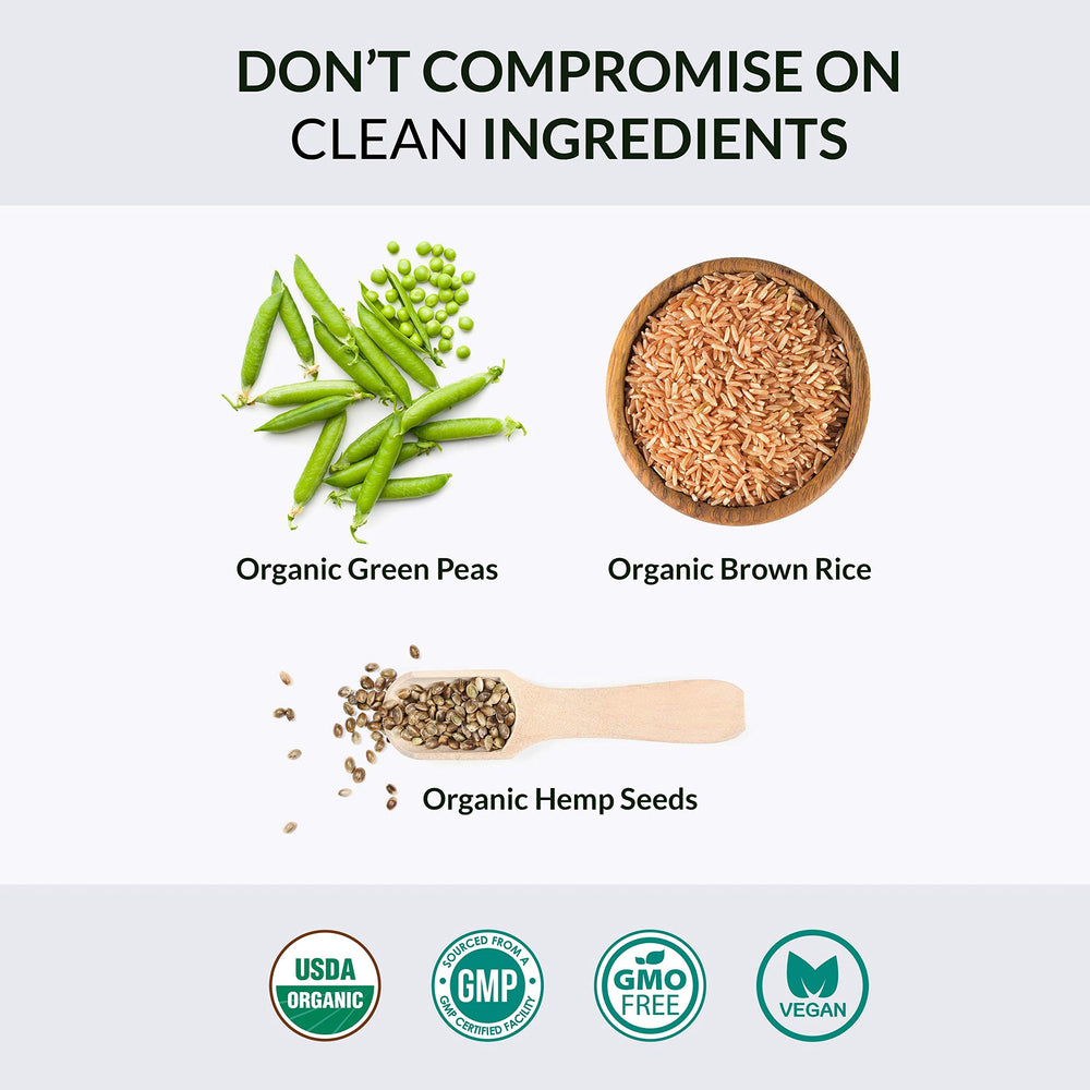Alaya Naturals vanilla protein powder blend in a bowl with other ingredients