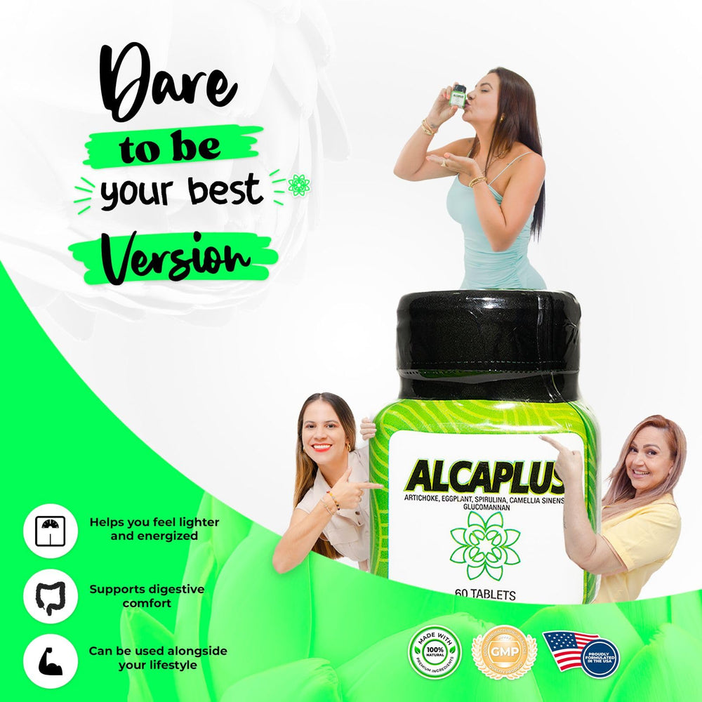 ALCAPLUS glucomannan capsules pack shows fullness-supporting fiber for appetite control.