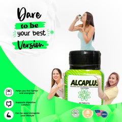 ALCAPLUS glucomannan capsules pack shows fullness-supporting fiber for appetite control.