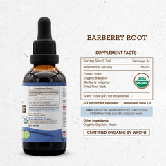 Alcohol-free barberry root herbal extract drops made in the USA