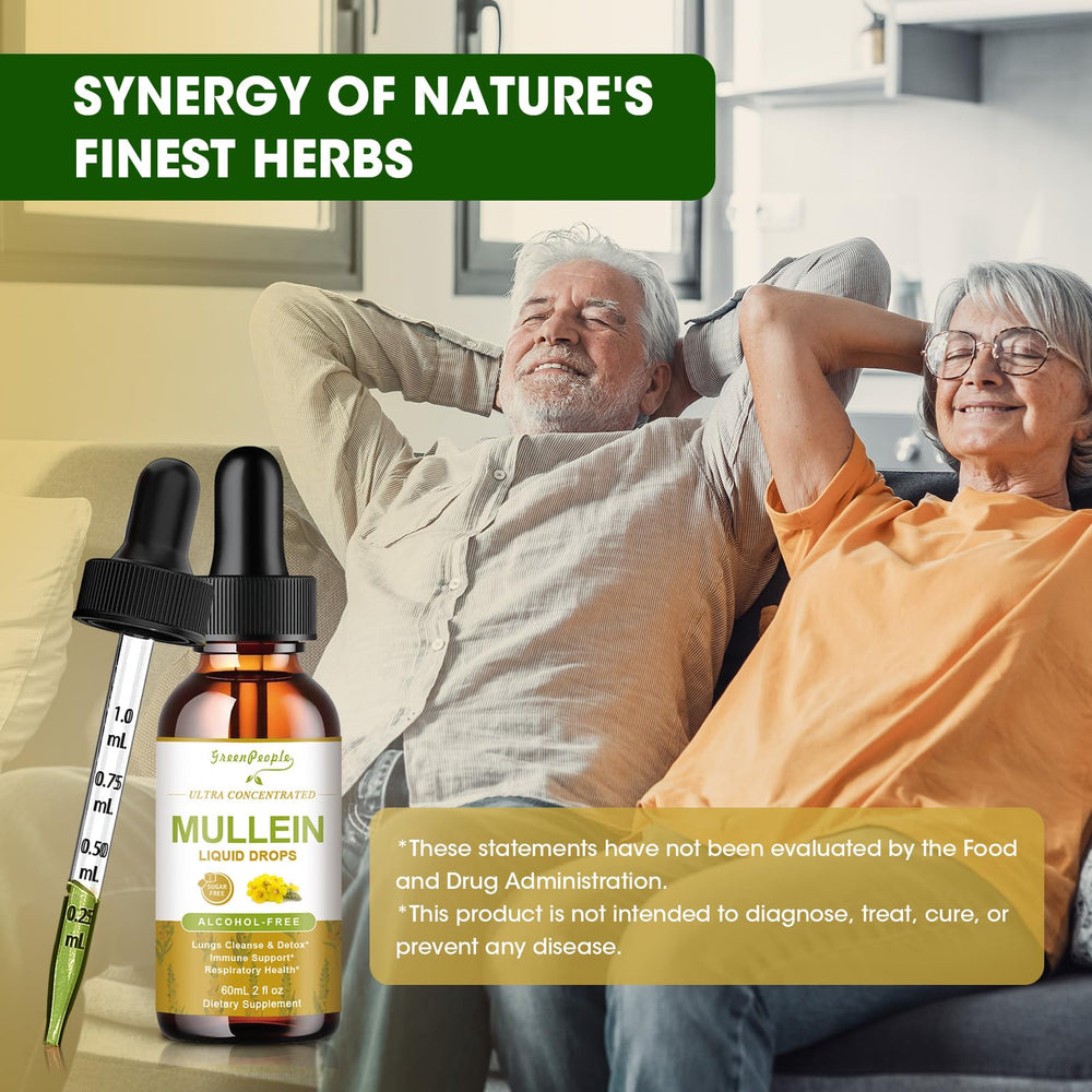 Alcohol-free label on the Mullein Drops bottle