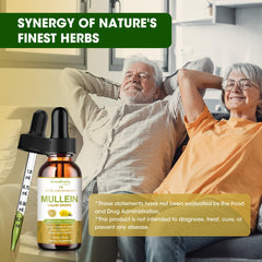 Alcohol-free label on the Mullein Drops bottle