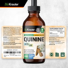 Alcohol-free, sugar-free quinine extract packaging