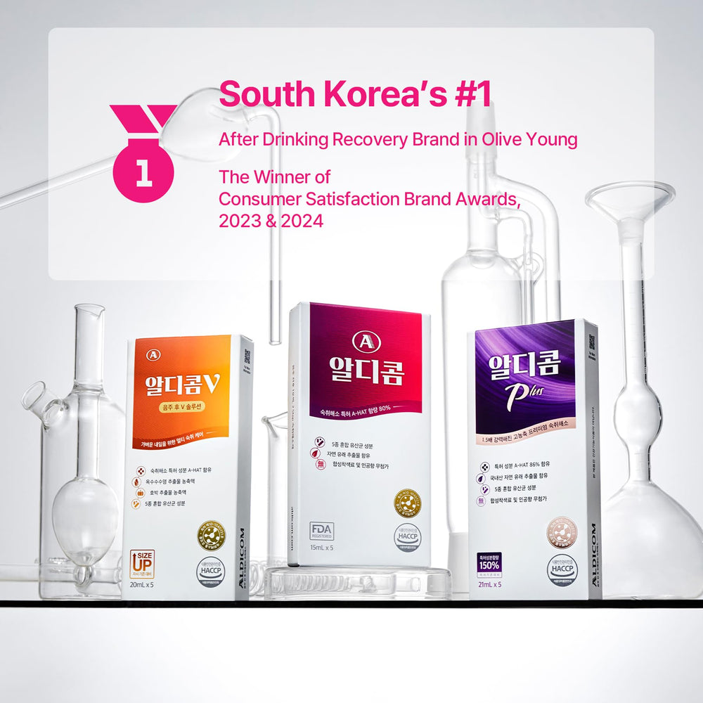ALDICOM Plus packaging Olive Young image signals trusted Korea-made recovery