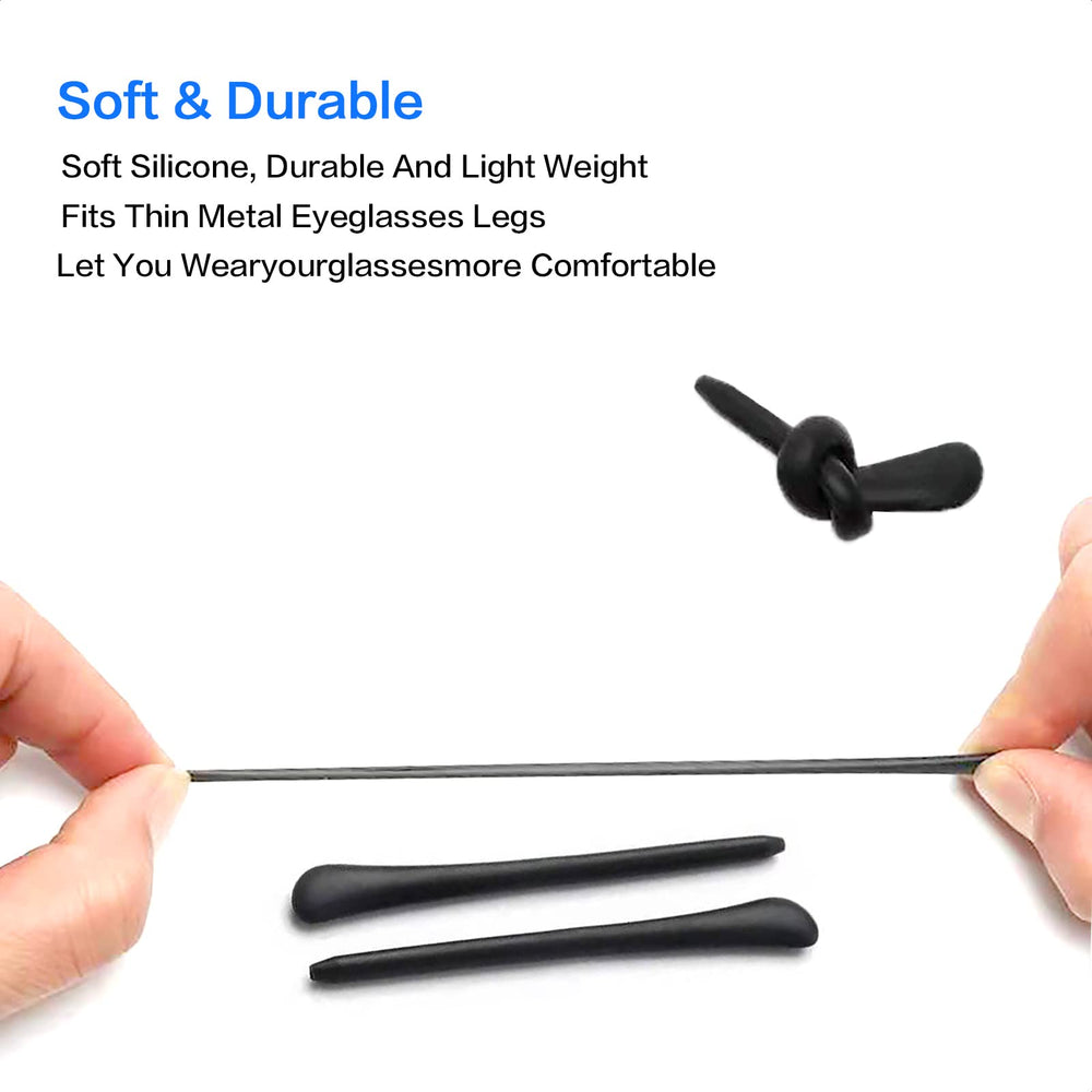 Close-up of anti-slip silicone ear socks for glasses