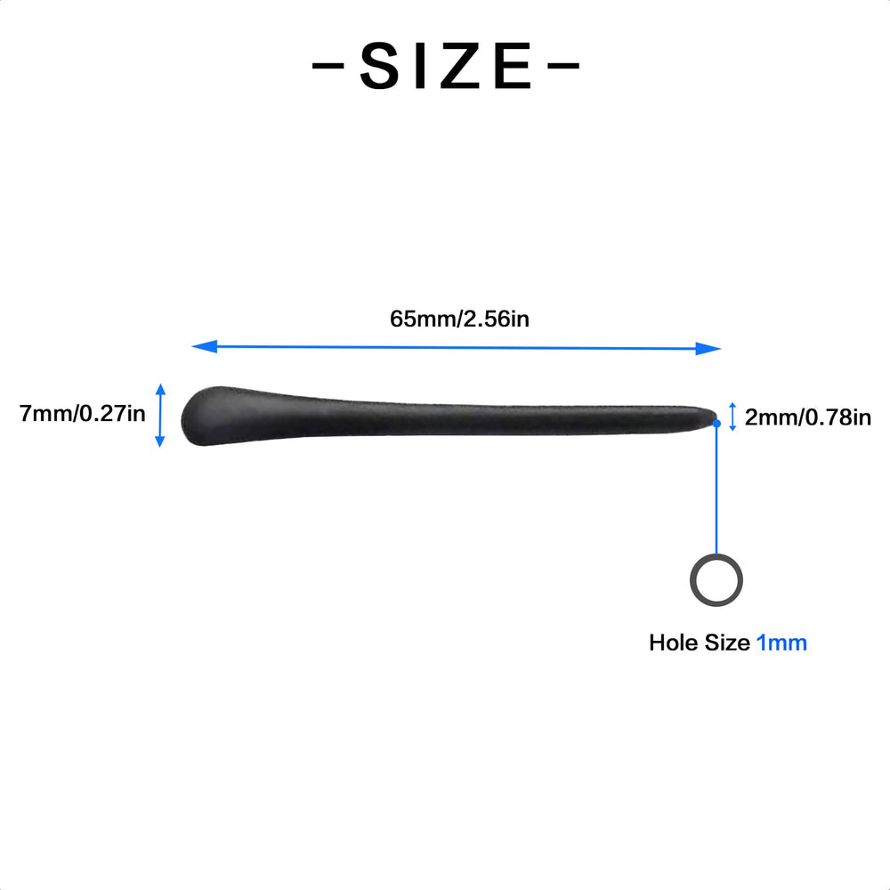 Packaging: 8 pairs of black eyeglass end tips