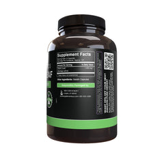 Alfalfa leaf capsules packaging and bottle