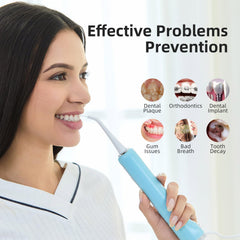 Alfelix blue packaging for 2-in-1 electric toothbrush and water flosser