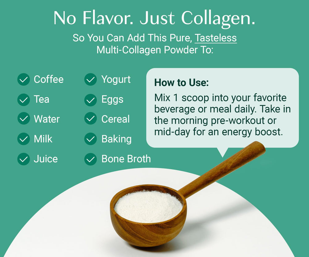 Close-up of hydrolyzed collagen powder texture