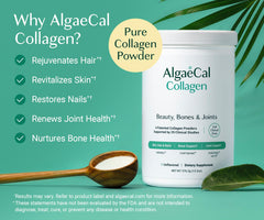 Unflavored hydrolyzed collagen powder dissolving in coffee or smoothie