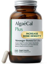 ALGAECAL organic red algae calcium supplement bottle with 120 veggie caps hero image
