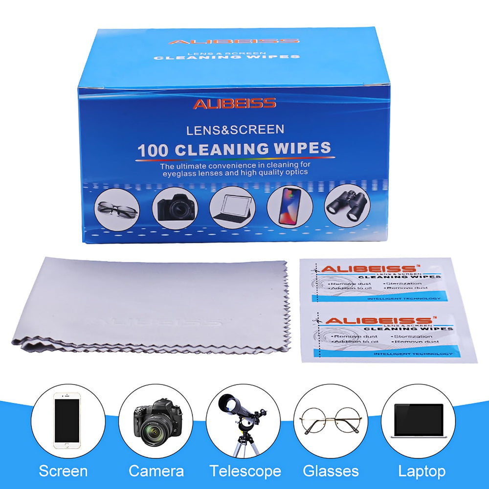 Individually wrapped lens wipes for portability